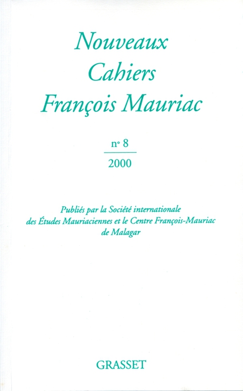 Cover image for book Nouveaux cahiers François Mauriac n°08