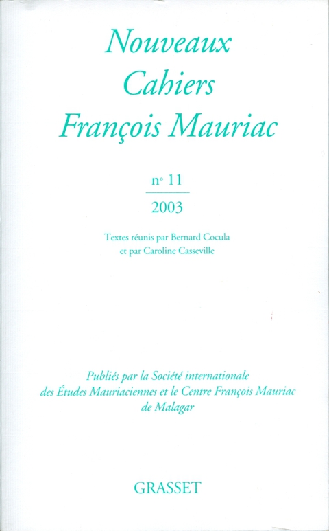 Cover image for book Nouveaux Cahiers Francois Mauriac n°11