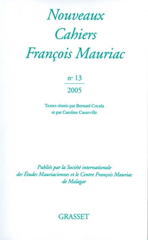 Cover image for book Nouveaux cahiers de François Mauriac N°13