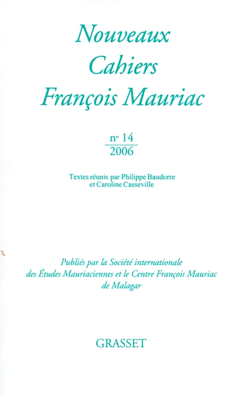 Cover image for book Nouveaux cahiers François Mauriac n°14