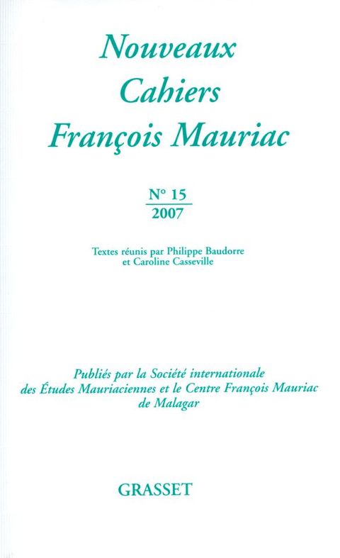 Cover image for book Nouveaux cahiers François Mauriac N°15