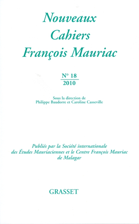 Cover image for book Nouveaux cahiers François Mauriac N°18