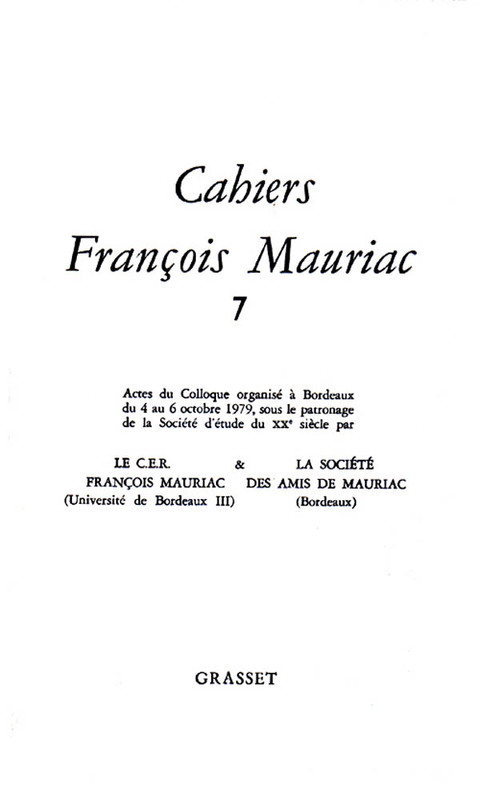 Cover image for book Cahiers numéro 07