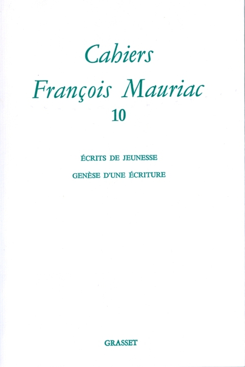 Cover image for book Cahiers numéro 10