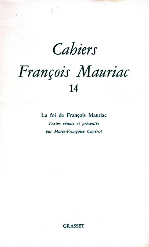 Cover image for book Cahiers numéro 14