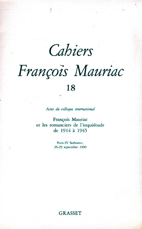 Cover image for book Cahiers numéro 18