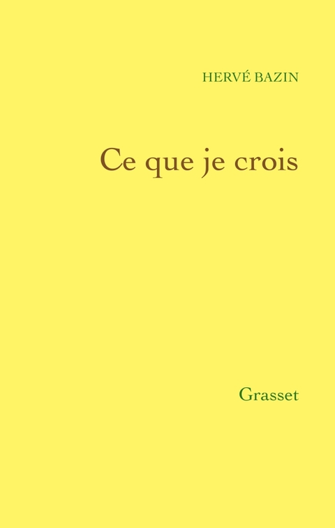 Cover image for book Ce que je crois