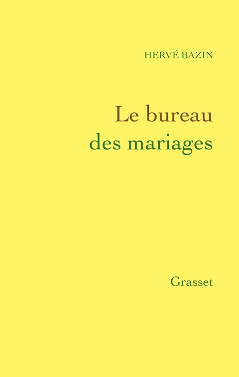 Cover image for book Le bureau des mariages