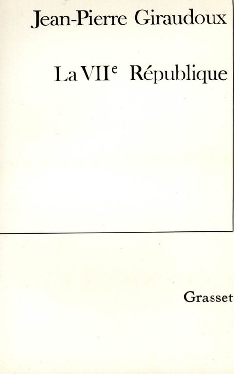 Cover image for book La VIIe république