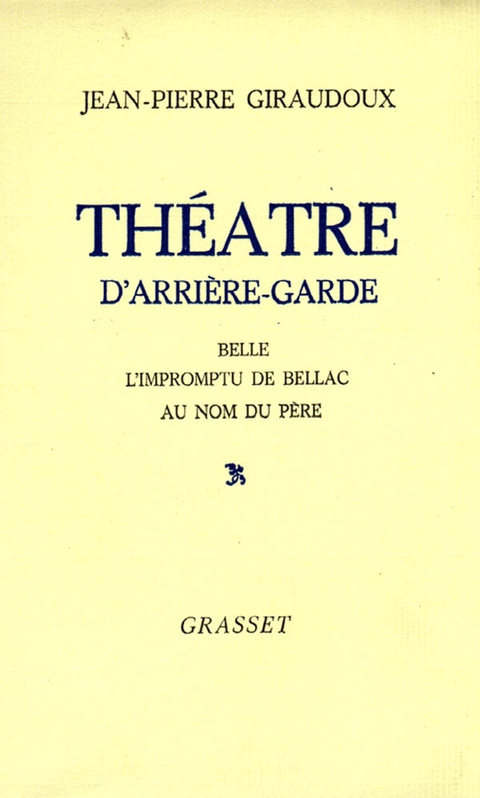 Cover image for book Théâtre d'arrière-garde