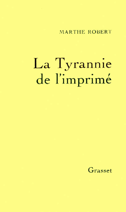 Cover image for book La tyrannie de l'imprimé
