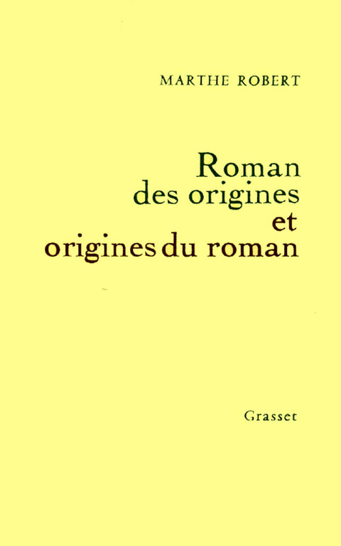 Cover image for book Roman des origines et origines du roman