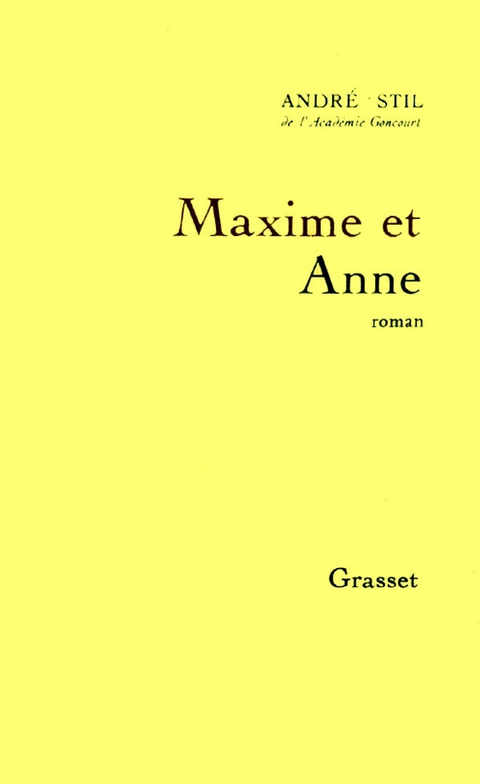Cover image for book Maxime et Anne