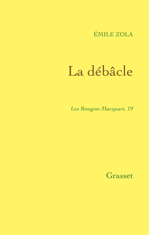 Cover image for book La débâcle
