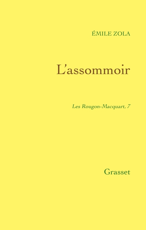 Cover image for book L'assommoir