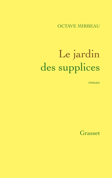 Cover image for book Le jardin des supplices