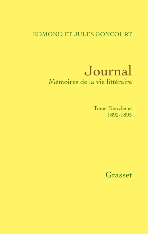 Cover image for book Journal, tome neuvième