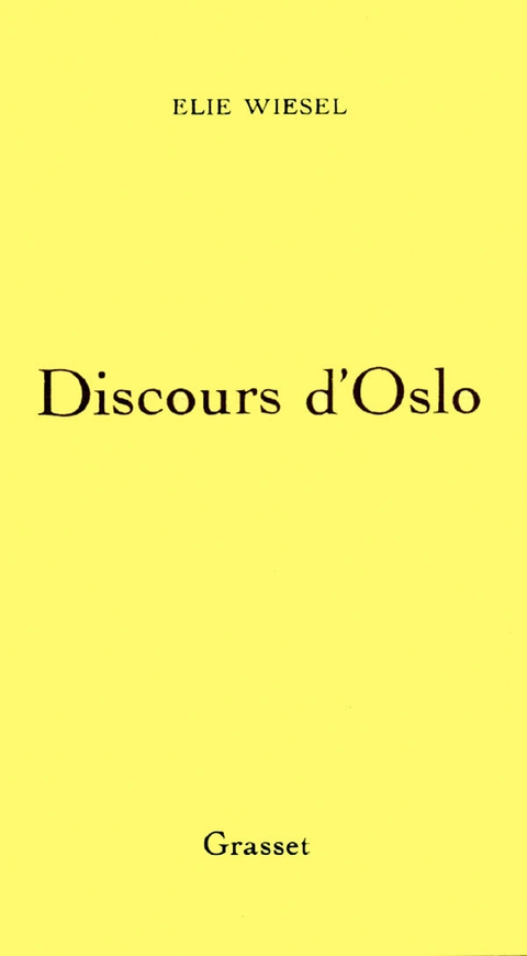 Cover image for book Discours d'Oslo