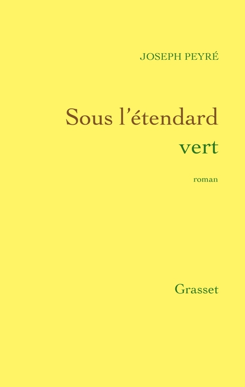 Cover image for book Sous l'étendard vert