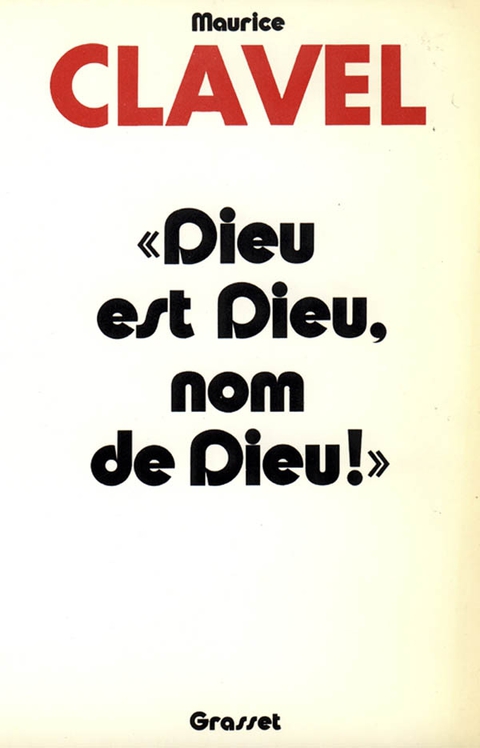 Cover image for book Dieu est Dieu, nom de Dieu