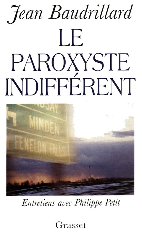 Cover image for book Le paroxyste indifférent