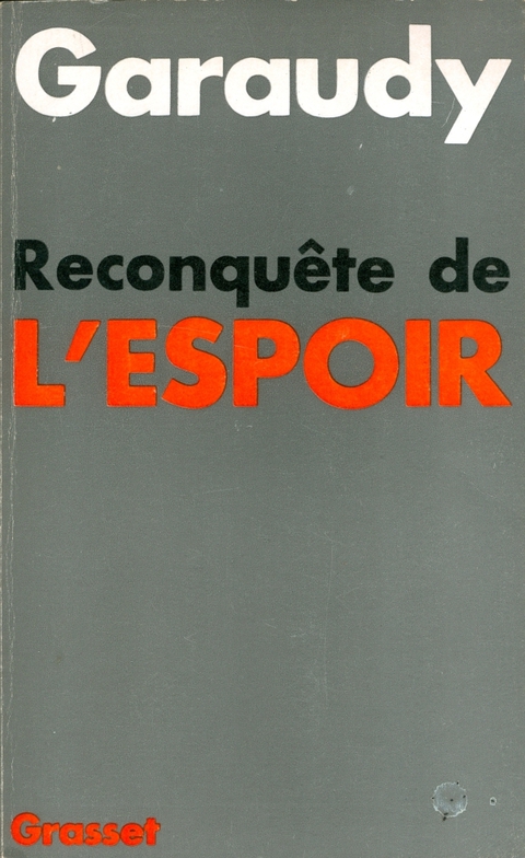 Cover image for book Reconquête de l'espoir