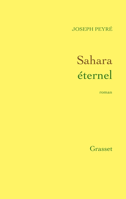 Cover image for book Sahara éternel