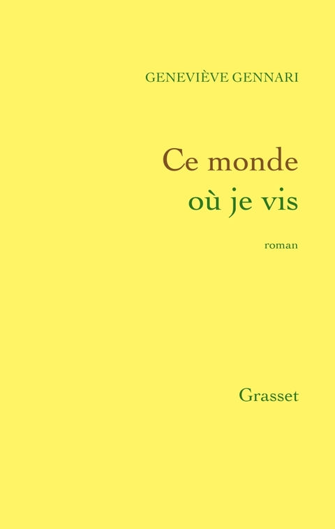 Cover image for book Ce monde où je vis