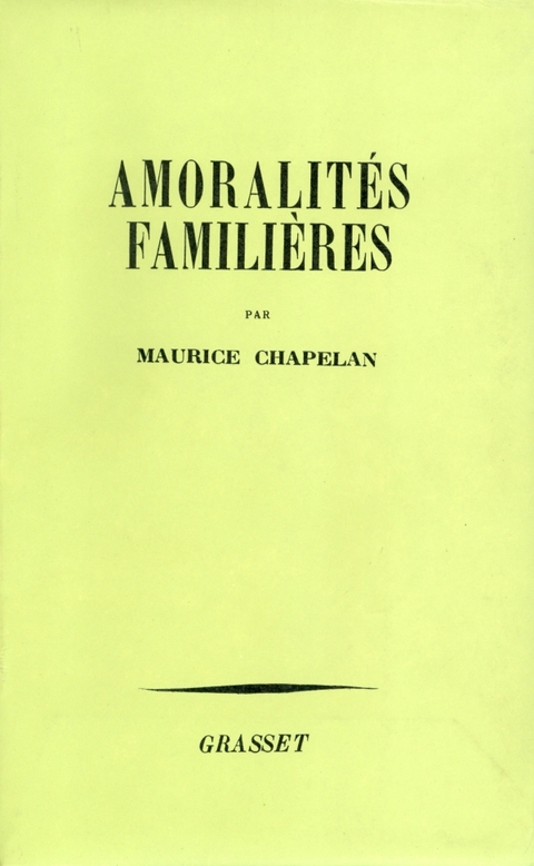 Cover image for book Amoralités familières