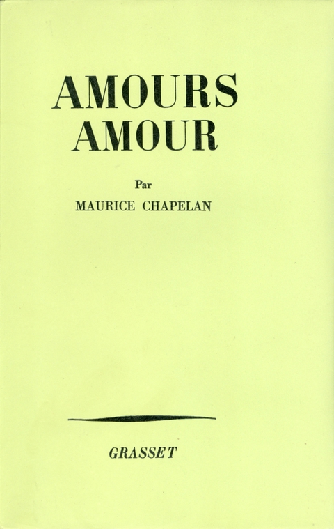 Cover image for book Amours, amour
