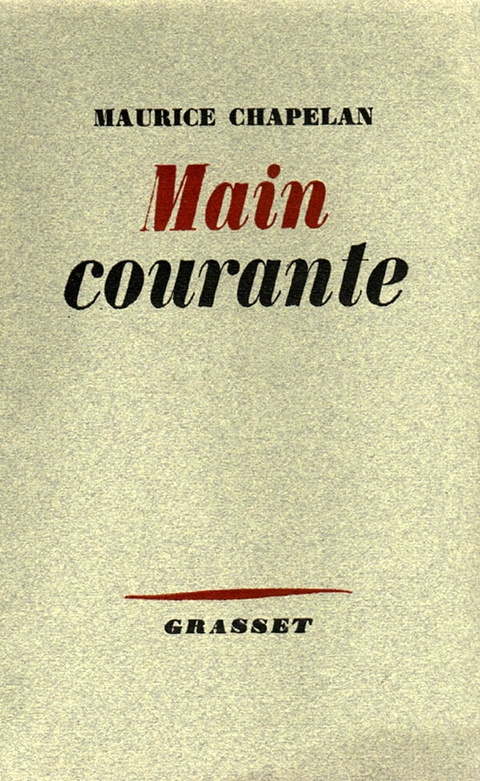 Cover image for book Main courante
