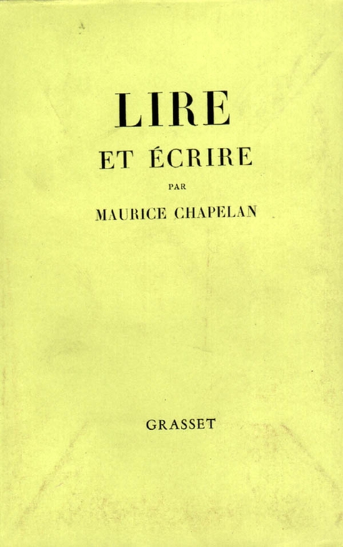 Cover image for book Lire et écrire