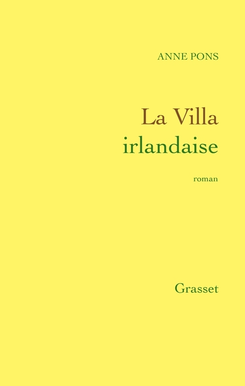 Cover image for book La Villa irlandaise
