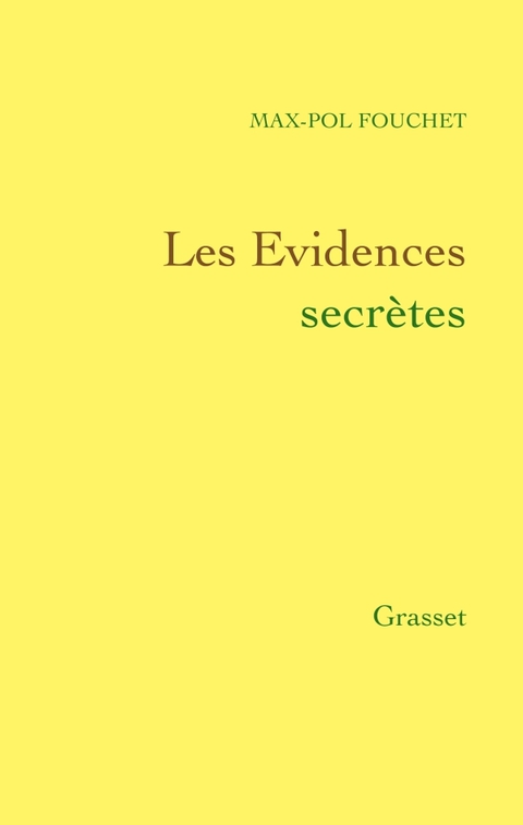 Cover image for book Les Évidences secrètes