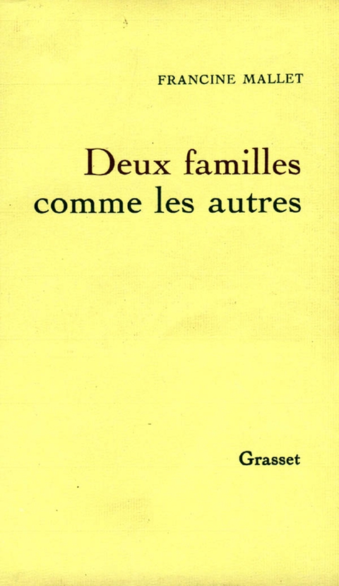 Cover image for book Deux familles comme les autres