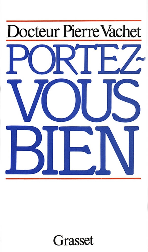 Cover image for book Portez-vous bien