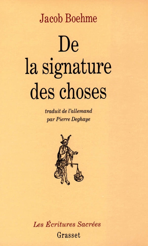 Cover image for book De la signature des choses