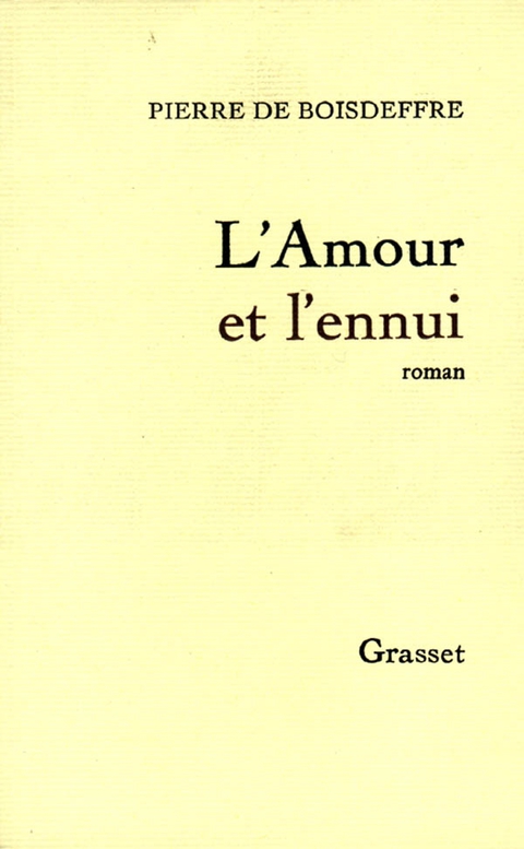 Cover image for book L'amour et l'ennui