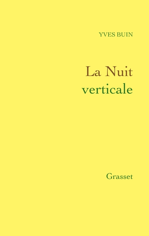 Cover image for book La Nuit verticale