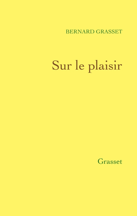 Cover image for book Sur le plaisir