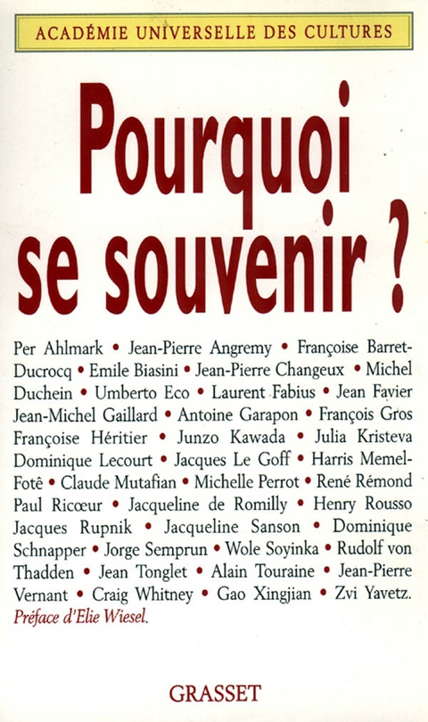 Cover image for book Pourquoi se souvenir ?
