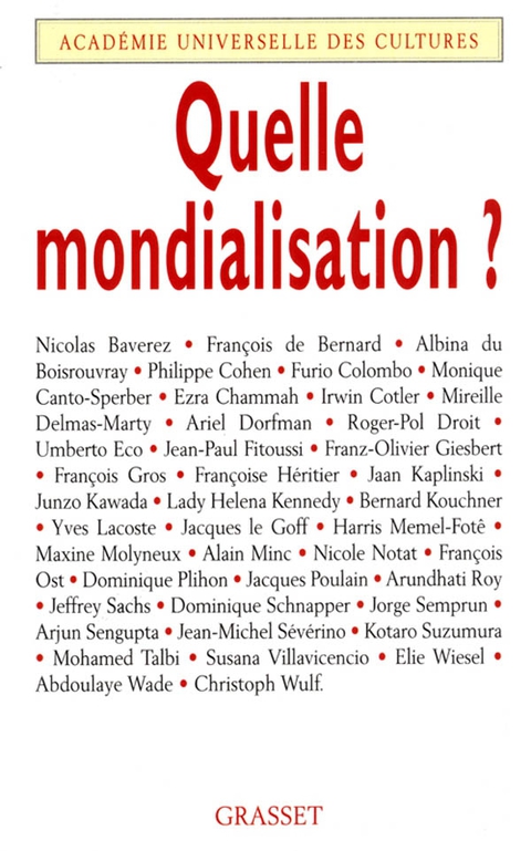 Cover image for book Quelle mondialisation ?