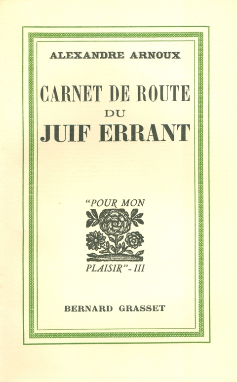 Cover image for book Carnet de route du Juif errant