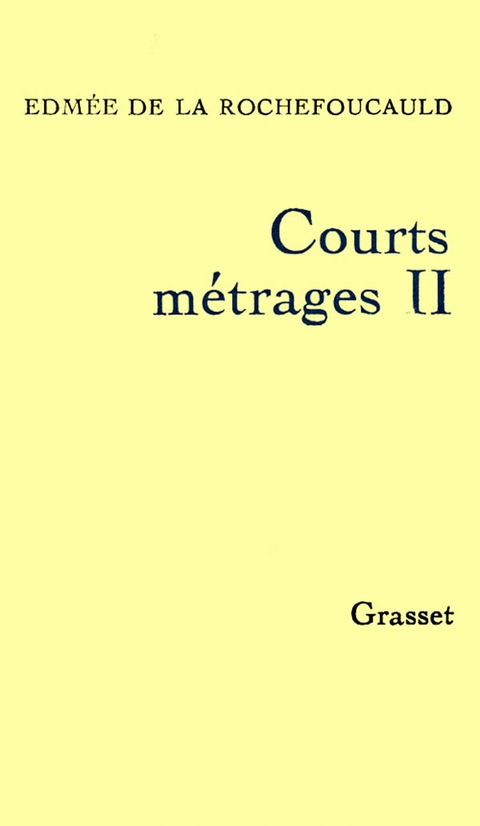 Cover image for book Courts métrages II