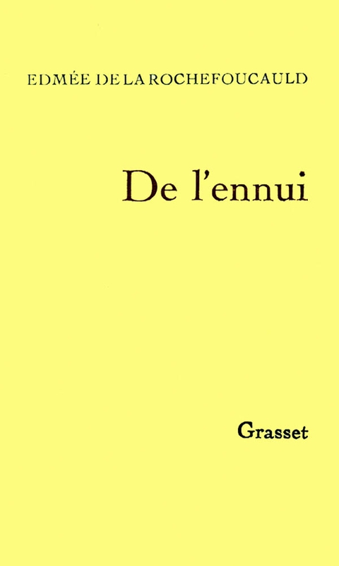 Cover image for book De l'ennui