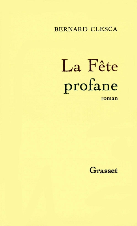 Cover image for book La fête profane