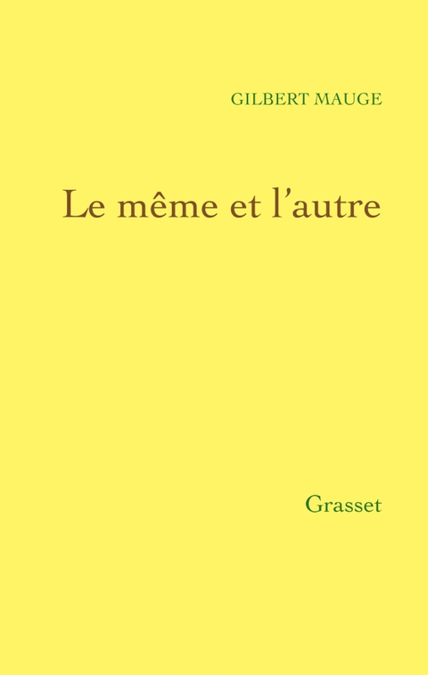 Cover image for book Le même et l'autre