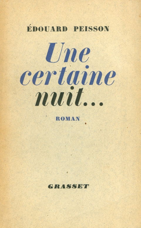 Cover image for book Une certaine nuit...