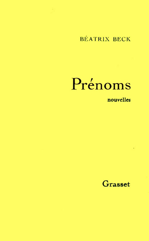 Cover image for book Prénoms