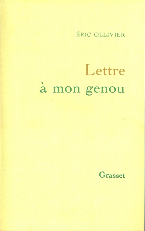 Cover image for book Lettre à mon genou